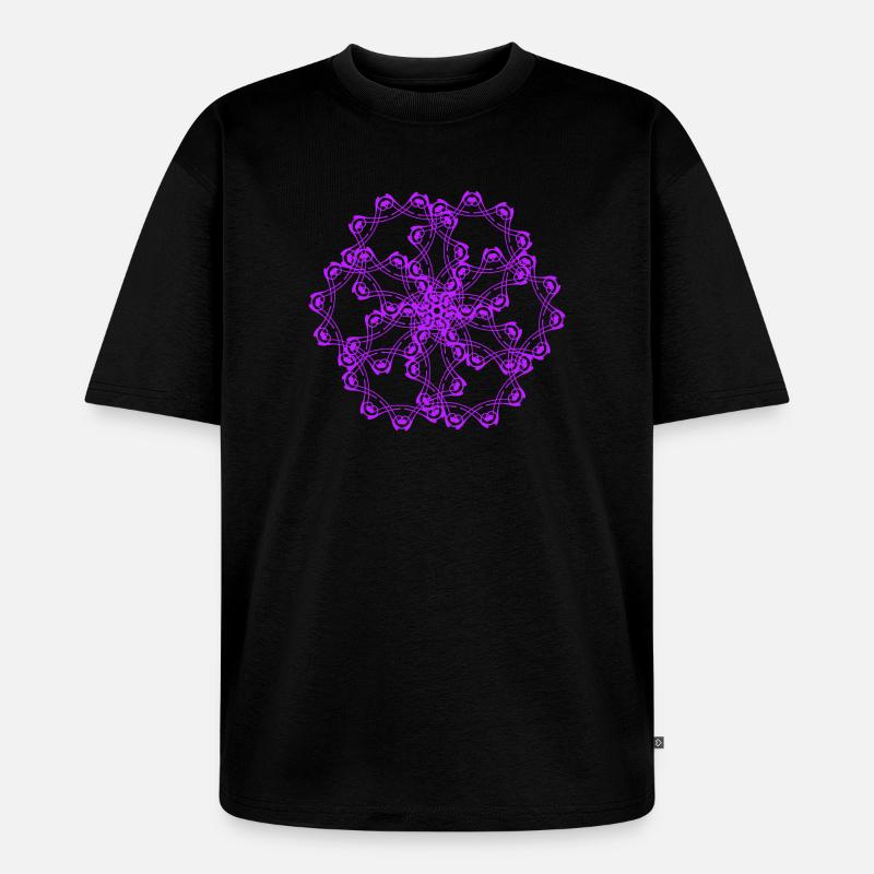 Random patterns circled - Unisex Premium Oversized Organic T-Shirt - black