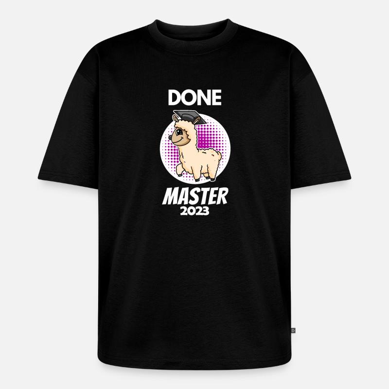 Master 2023 - Master terminé - T-shirt Premium bio oversize Unisexe - noir