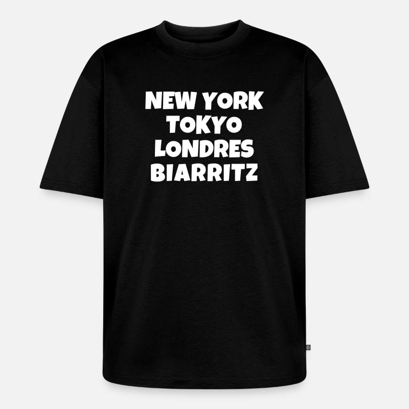 Biarritz, Basque, Pays Basque - T-shirt Premium bio oversize Unisexe - noir