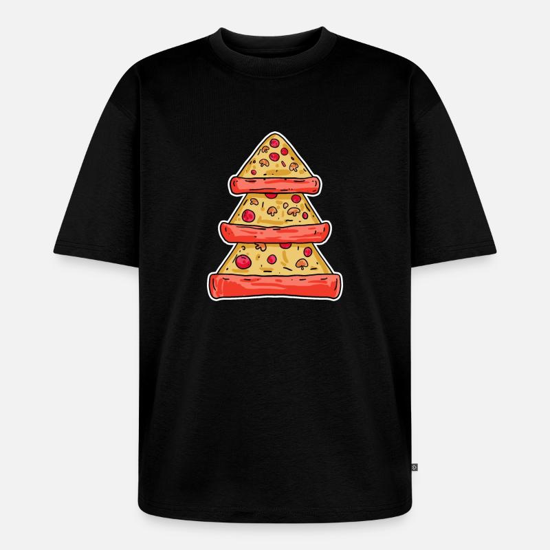 Pizza Baum - Unisex Premium Oversized Bio T-Shirt - Schwarz