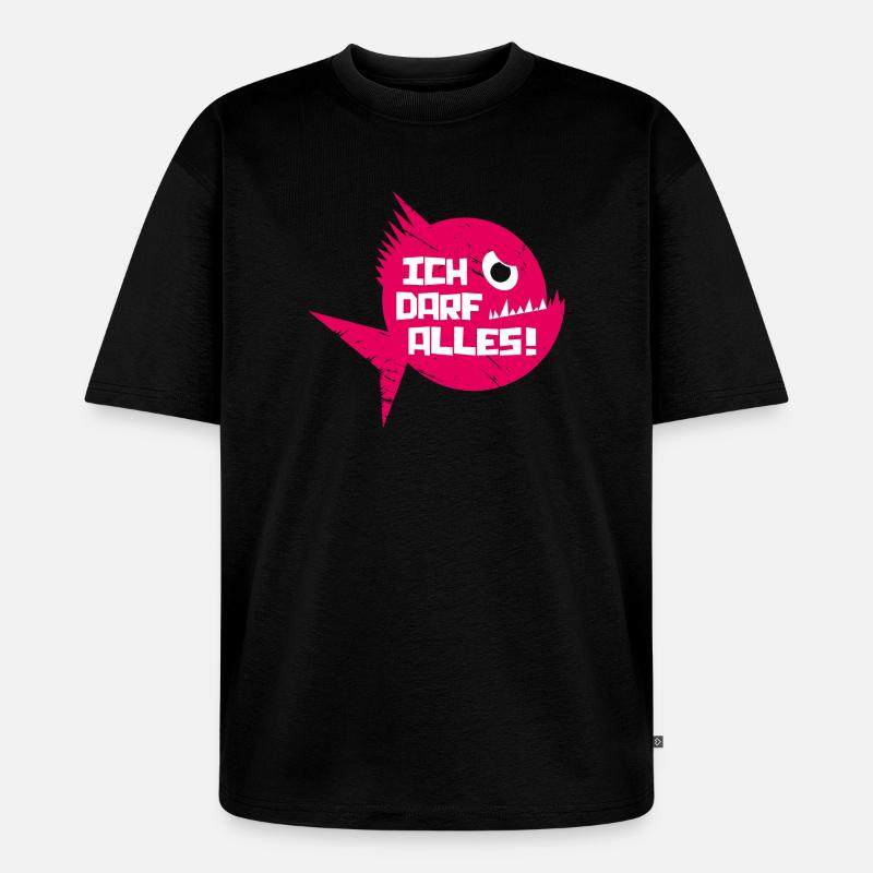 piranhadarfalles - Unisex Premium Oversized Bio T-Shirt - Schwarz