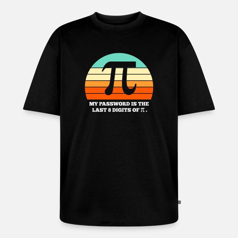 Pi, Mathematik, Mathematik - Unisex Premium Oversized Bio T-Shirt - Schwarz