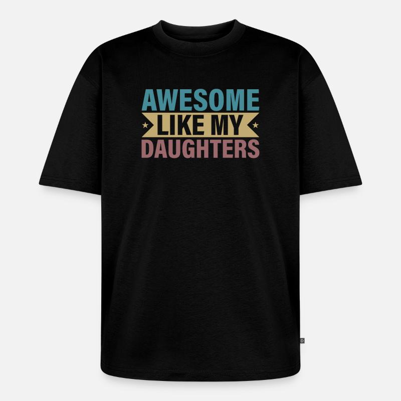 Weibliche Eltern-Pride-Botschaft - Unisex Premium Oversized Bio T-Shirt - Schwarz