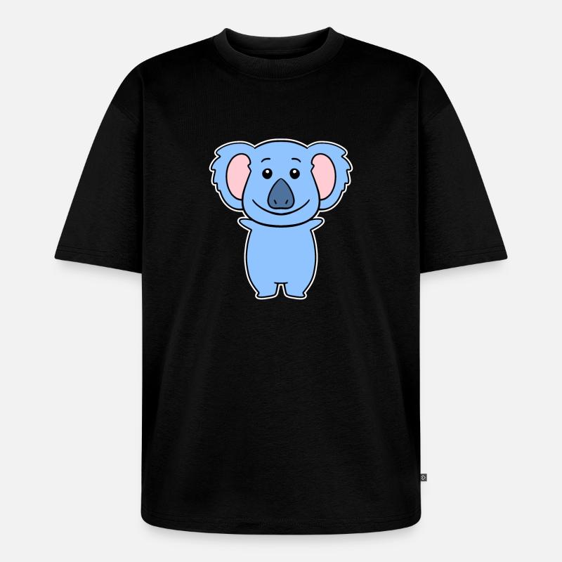 Koala - Unisex Premium Oversized Bio T-Shirt - Schwarz