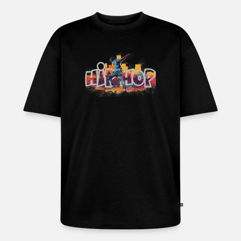 Hip Hop Breakdancer Geschenk - Unisex Premium Oversized Bio T-Shirt - Schwarz