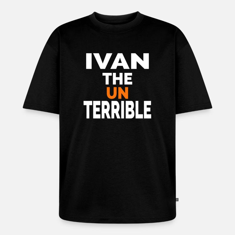 Iwan der Unschreckliche - Unisex Premium Oversized Bio T-Shirt - Schwarz