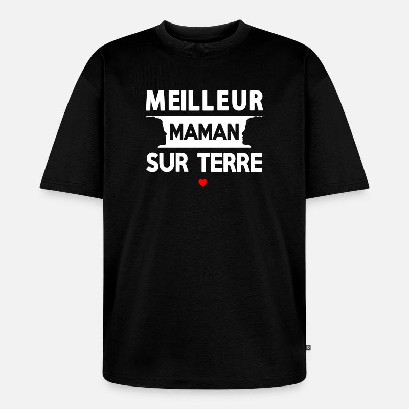 Zitat der Mutter auf der Erde - Unisex Premium Oversized Bio T-Shirt - Schwarz