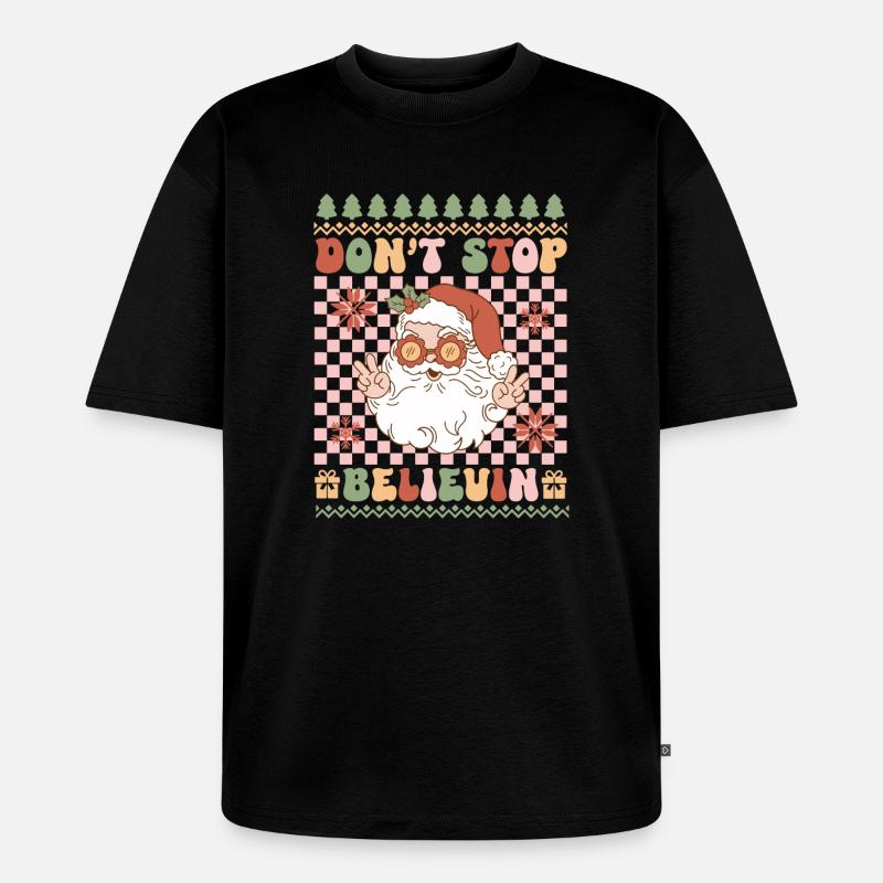 Pull de Noël moche - T-shirt Premium bio oversize Unisexe - noir