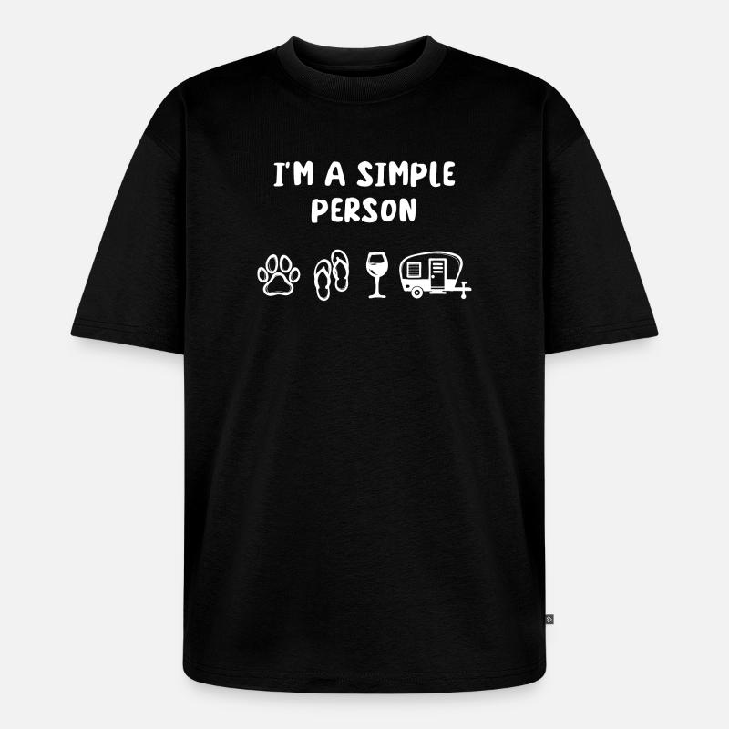 Wohnmobil Statement Camping Wanderer Camper - Unisex Premium Oversized Bio T-Shirt - Schwarz
