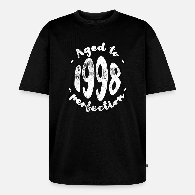 Gealtert bis 1998 Perfektion - Unisex Premium Oversized Bio T-Shirt - Schwarz