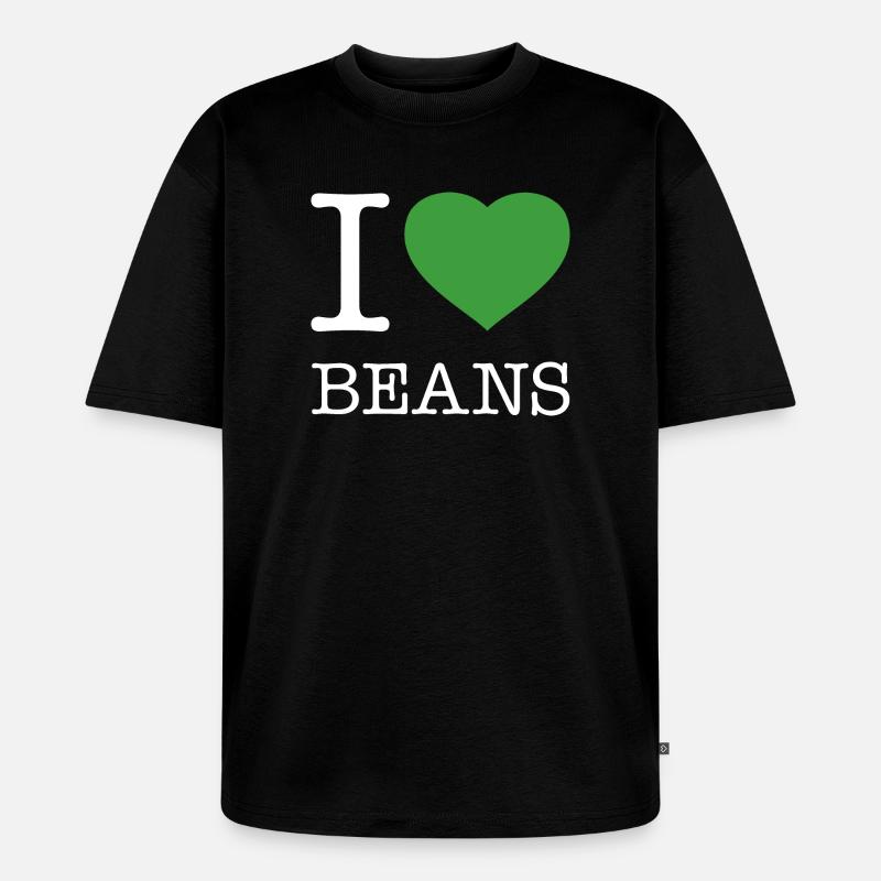 J’AIME LES HARICOTS Bohnen - T-shirt Premium bio oversize Unisexe - noir