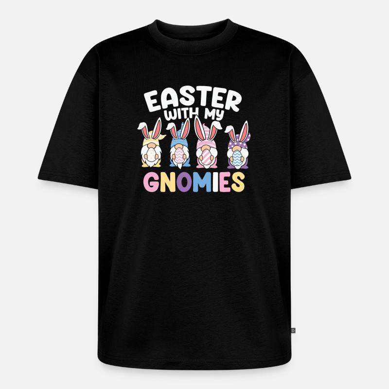 Easter, Happy Easter, Chocolate Egg - Unisex Premium Oversized Organic T-Shirt - black