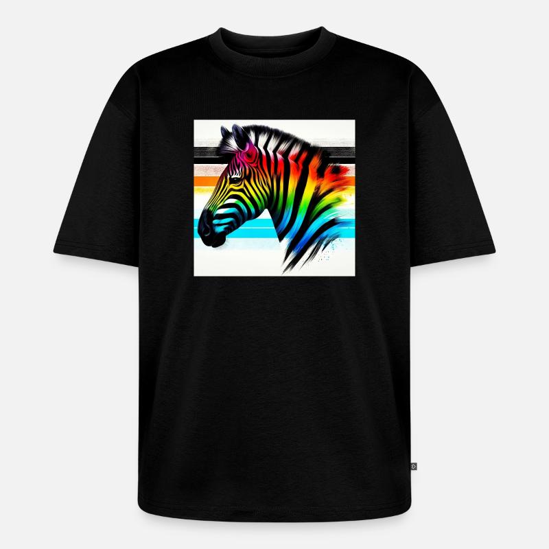 Zebra - Unisex Premium Oversized Bio T-Shirt - Schwarz