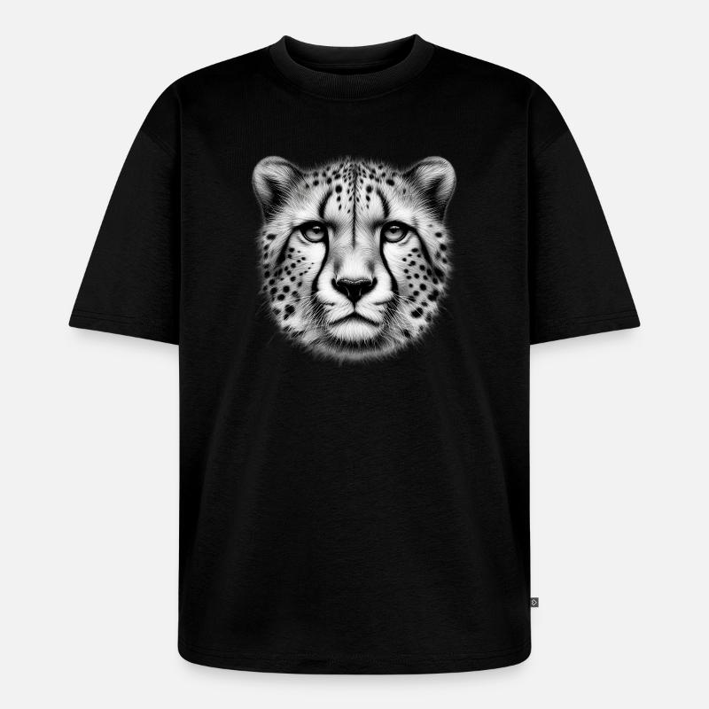 Guépard - T-shirt Premium bio oversize Unisexe - noir