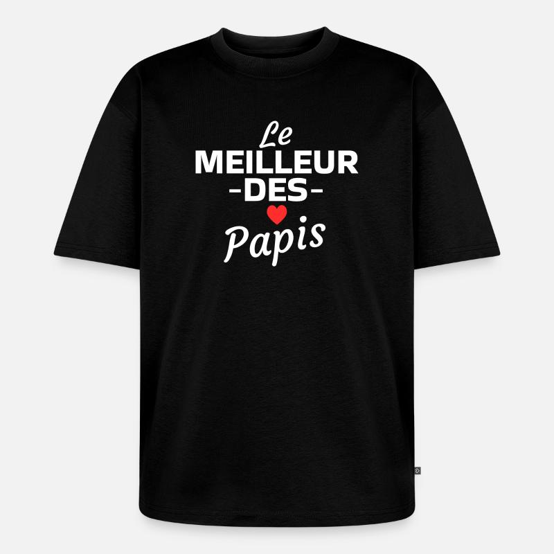 Das Beste unter den Opas - Unisex Premium Oversized Bio T-Shirt - Schwarz