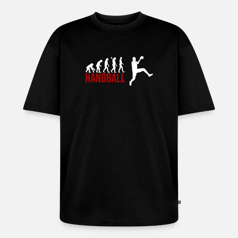 Evolution Handball - Unisex Premium Oversized Bio T-Shirt - Schwarz
