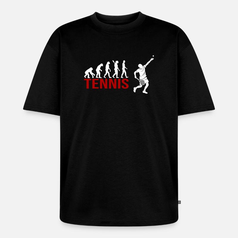 Evolution Tennis - Unisex Premium Oversized Bio T-Shirt - Schwarz