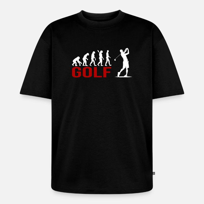 Evolution Golfsport - Unisex Premium Oversized Bio T-Shirt - Schwarz