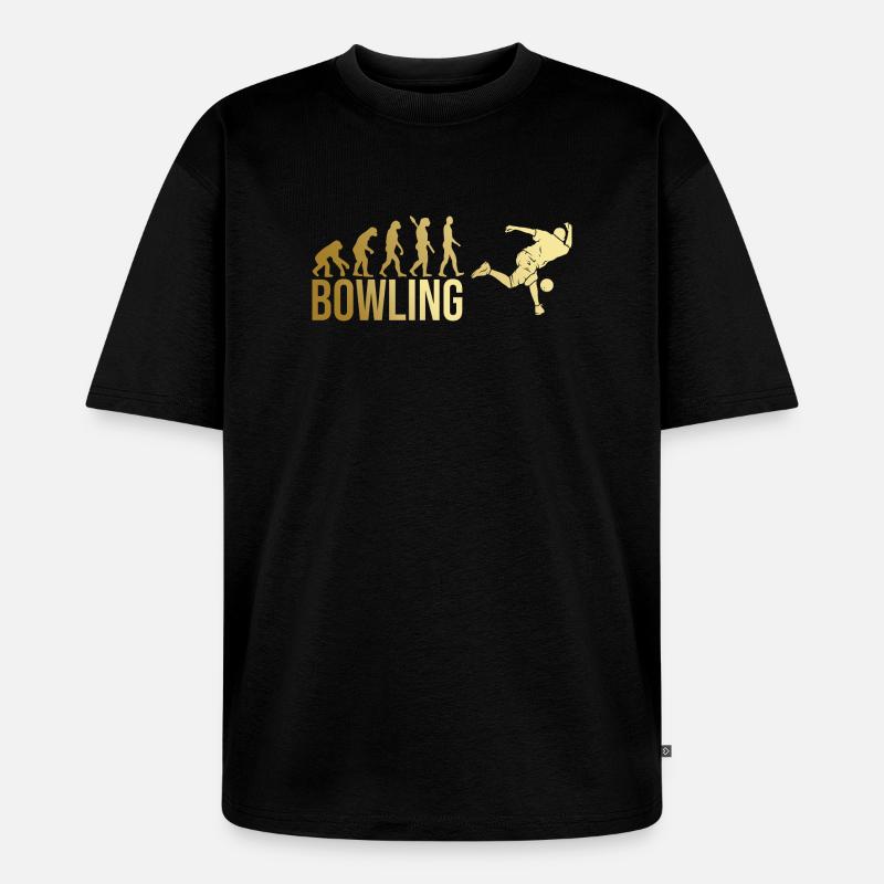 Evolution Bowling - Unisex Premium Oversized Bio T-Shirt - Schwarz