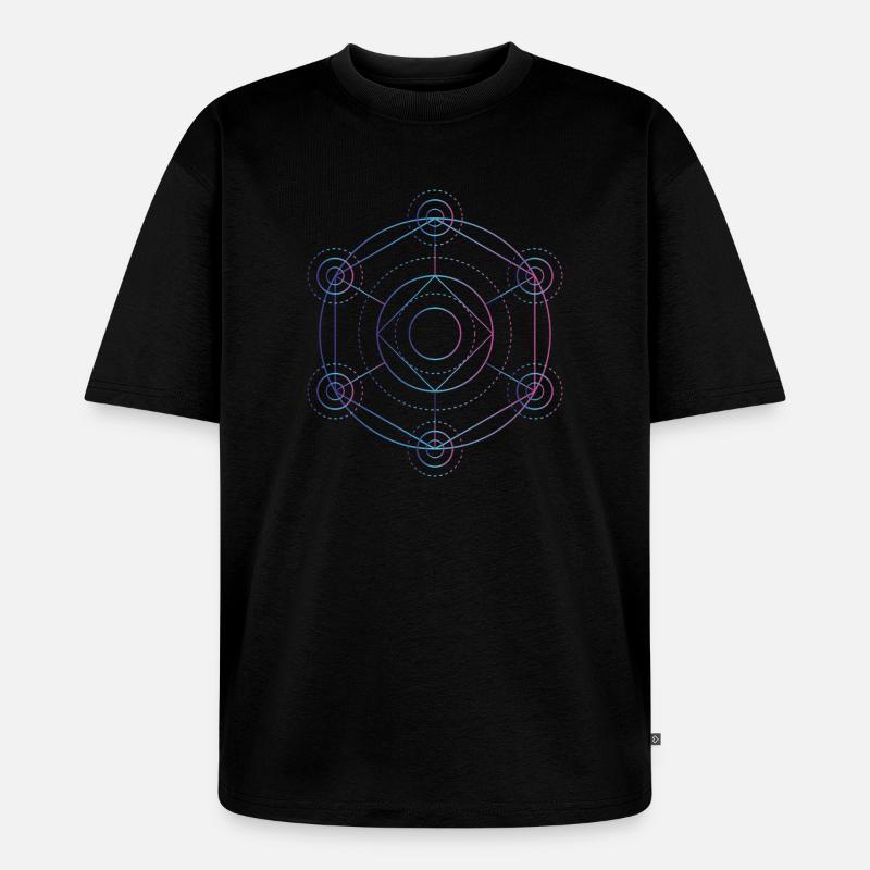 Merkaba - 7 Chakren - Unisex Premium Oversized Bio T-Shirt - Schwarz