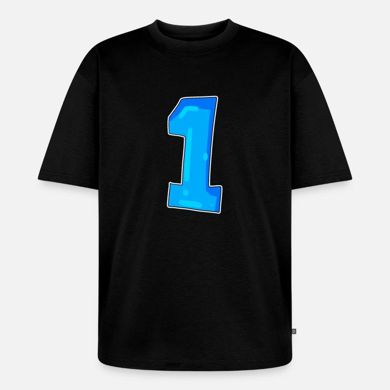 1 - Unisex Premium Oversized Bio T-Shirt - Schwarz