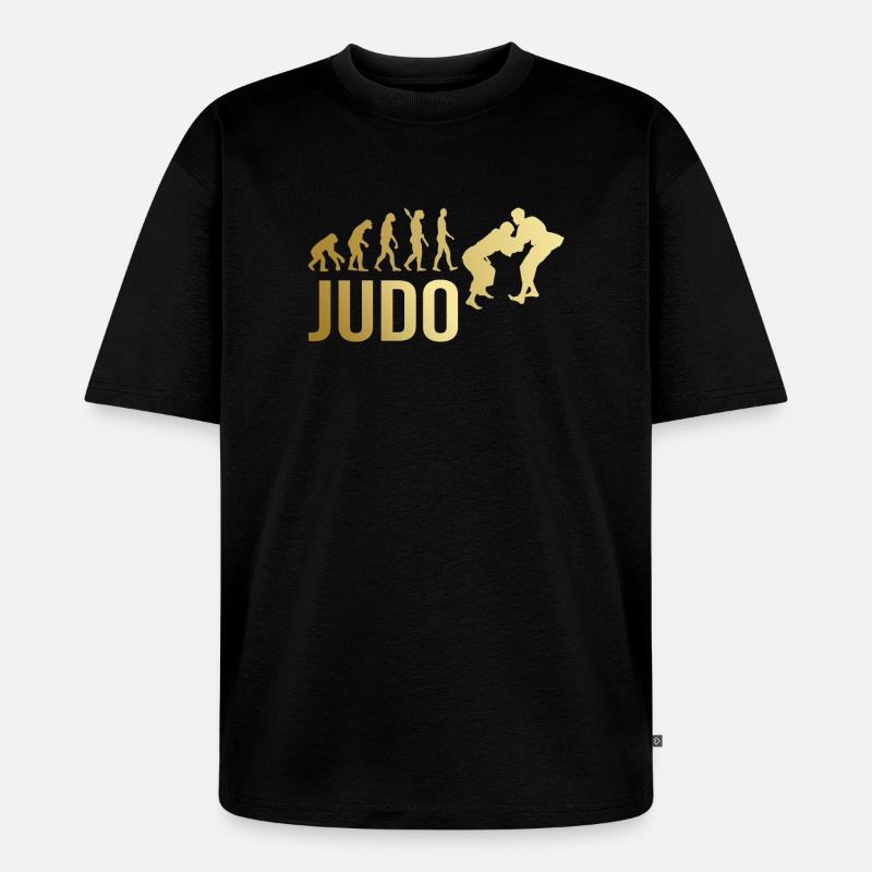 Judo Evolution - Unisex Premium Oversized Bio T-Shirt - Schwarz