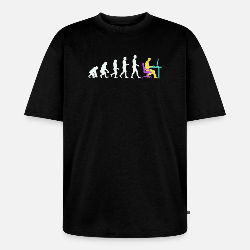 Développeur Evolution Computergeek Open Source - T-shirt Premium bio oversize Unisexe - noir