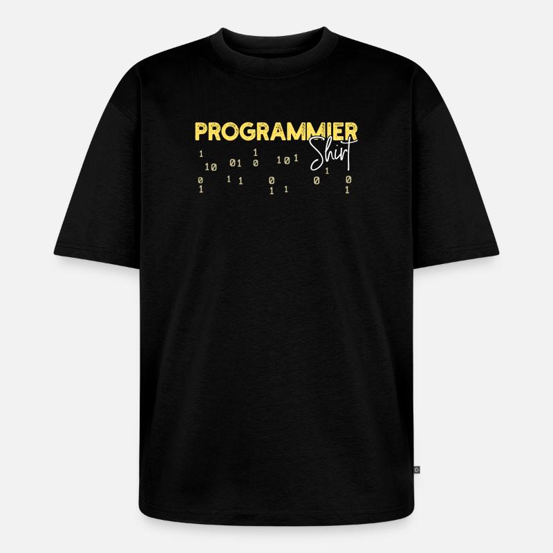 Developer Statement Coden Skripting Webentwickler - Unisex Premium Oversized Bio T-Shirt - Schwarz