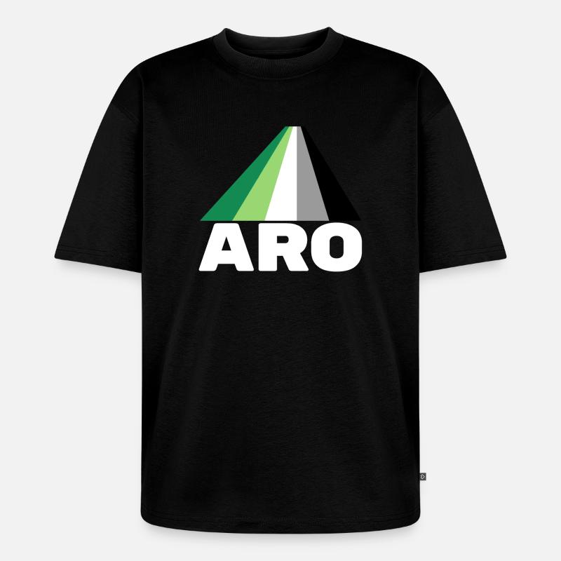 Aromantik, aromatisch, aro - Unisex Premium Oversized Bio T-Shirt - Schwarz