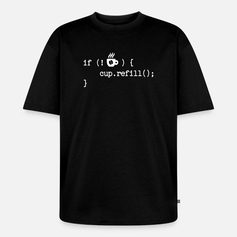 Debug Programmierer Coden Developer Computerfreak - Unisex Premium Oversized Bio T-Shirt - Schwarz