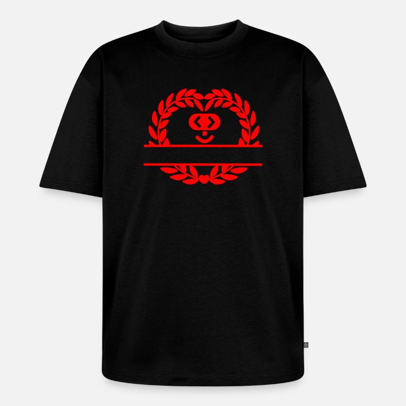 Code-Herz - Unisex Premium Oversized Bio T-Shirt - Schwarz