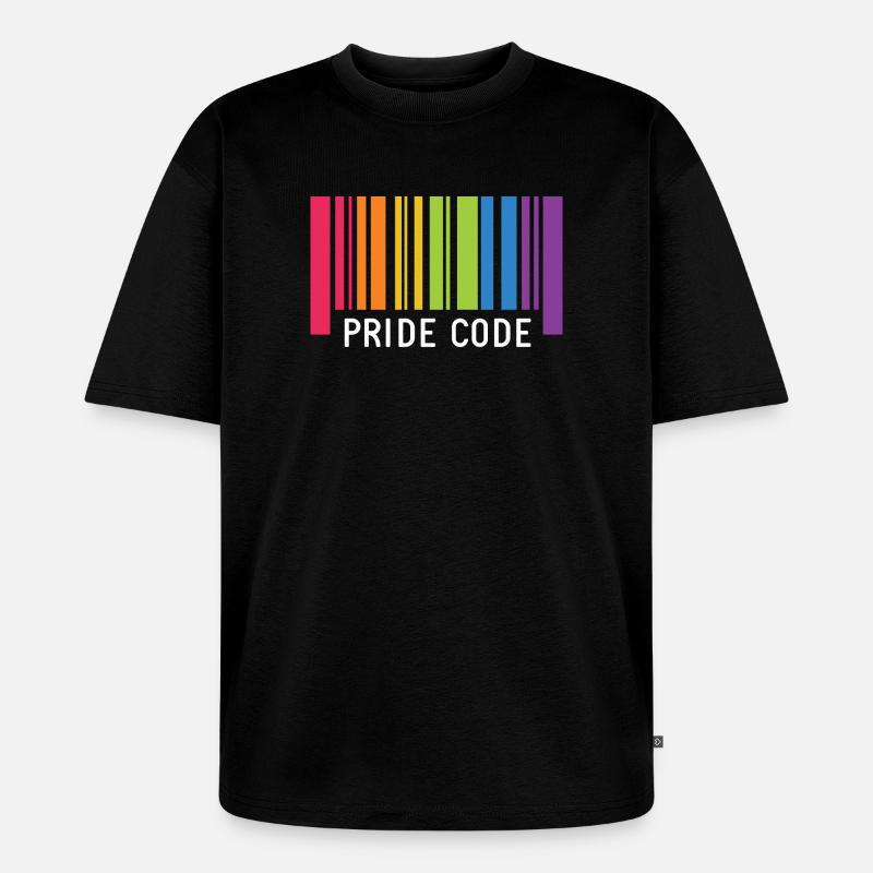 LGBT Pride Month - Pride Code - Unisex Premium Oversized Organic T-Shirt - black
