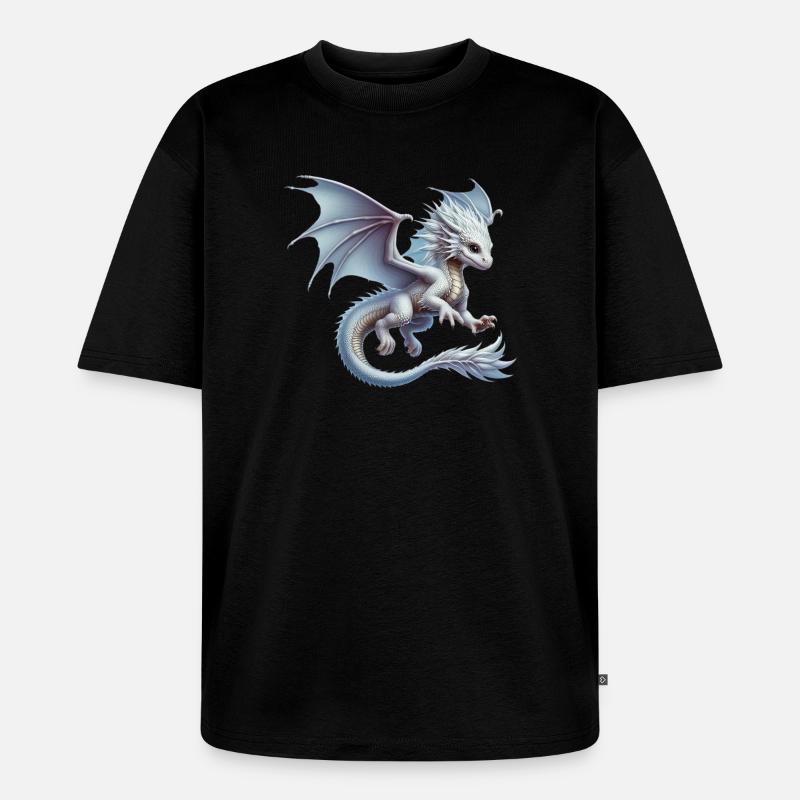Drache - Unisex Premium Oversized Bio T-Shirt - Schwarz