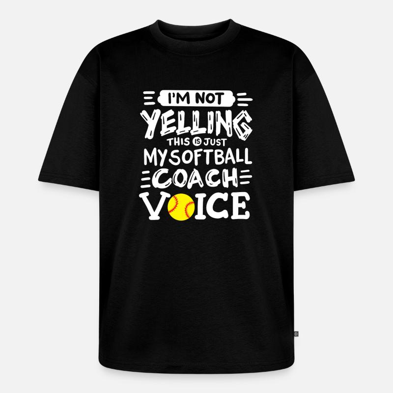 Softball Trainer - Unisex Premium Oversized Bio T-Shirt - Schwarz