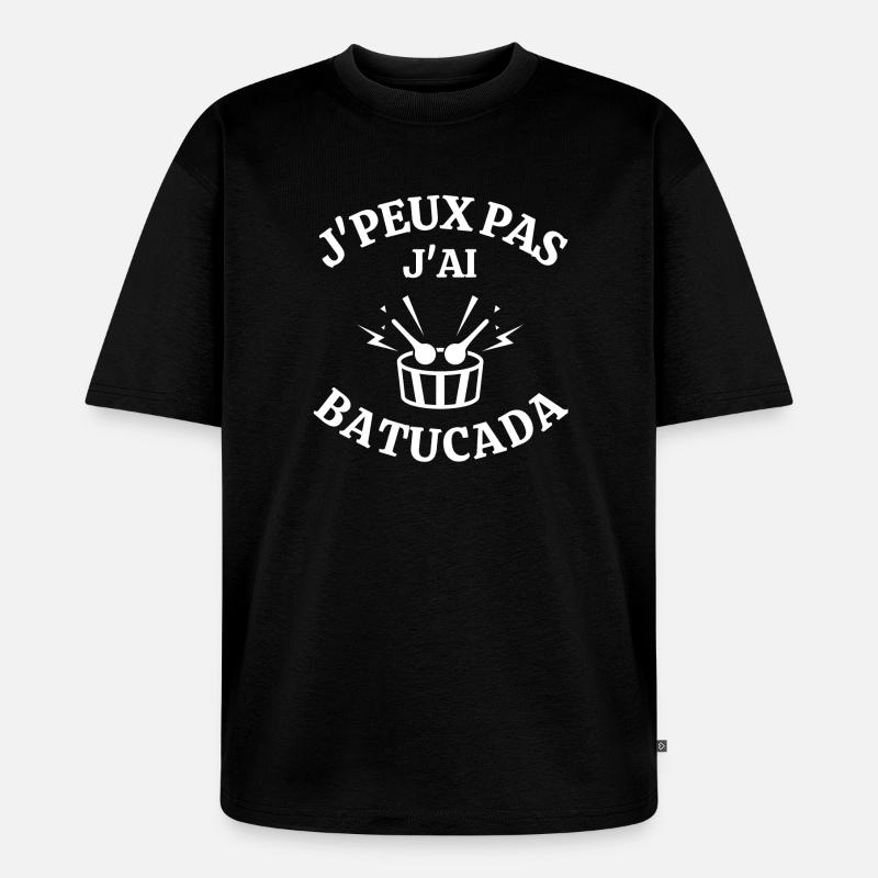 Batucada, Perkussion, Samba - Unisex Premium Oversized Bio T-Shirt - Schwarz