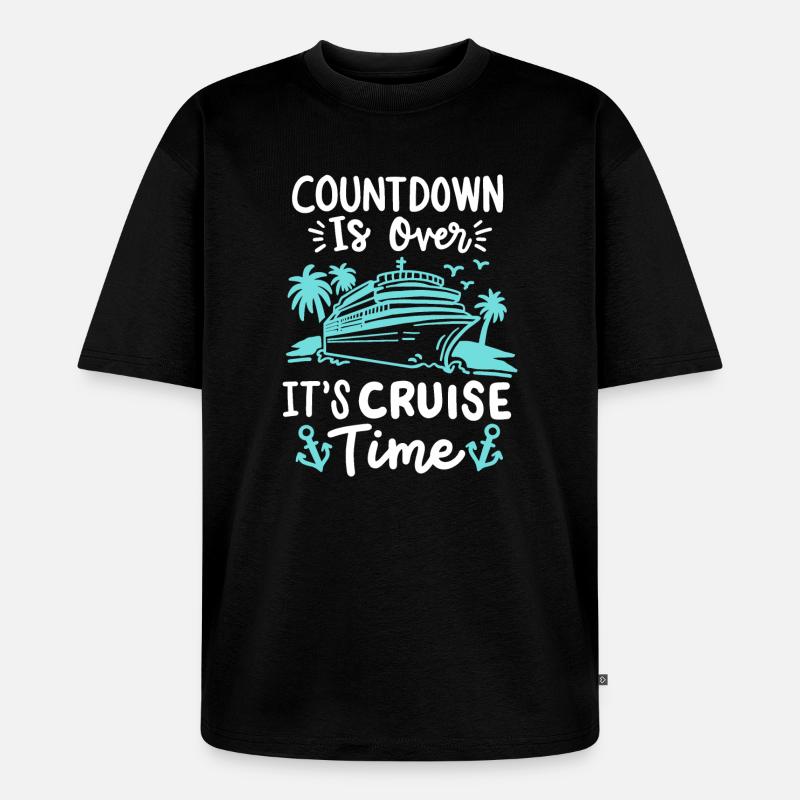 Kreuzfahrt Urlaub - Unisex Premium Oversized Bio T-Shirt - Schwarz