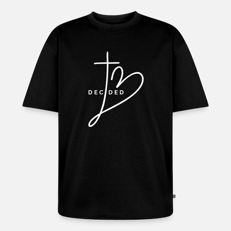 Decided - Unisex Premium Oversized Bio T-Shirt - Schwarz