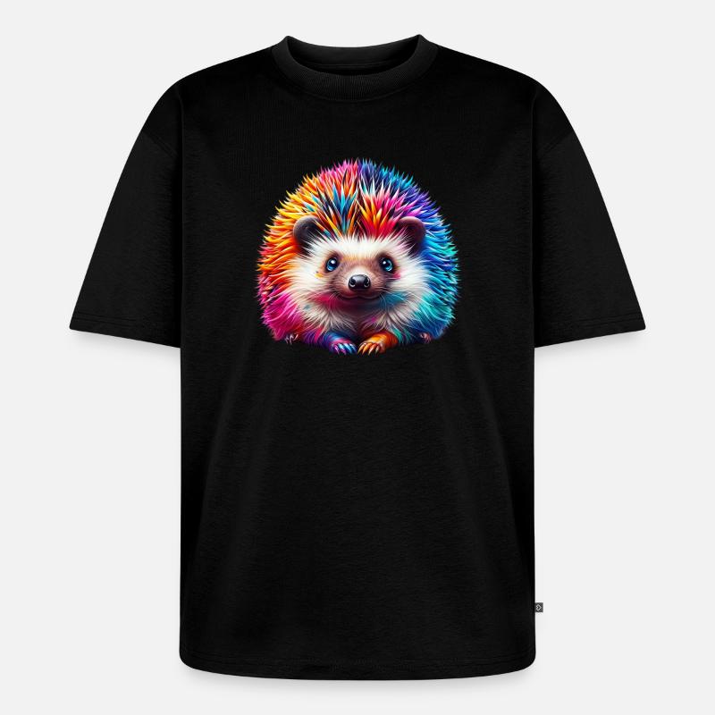 Igel - Unisex Premium Oversized Bio T-Shirt - Schwarz