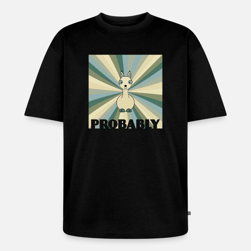 Alpaka - Unisex Premium Oversized Bio T-Shirt - Schwarz