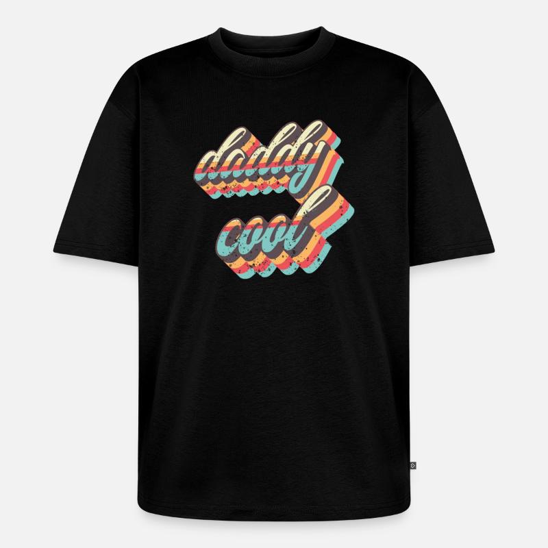Sangles rétro Daddy Cool - T-shirt Premium bio oversize Unisexe - noir