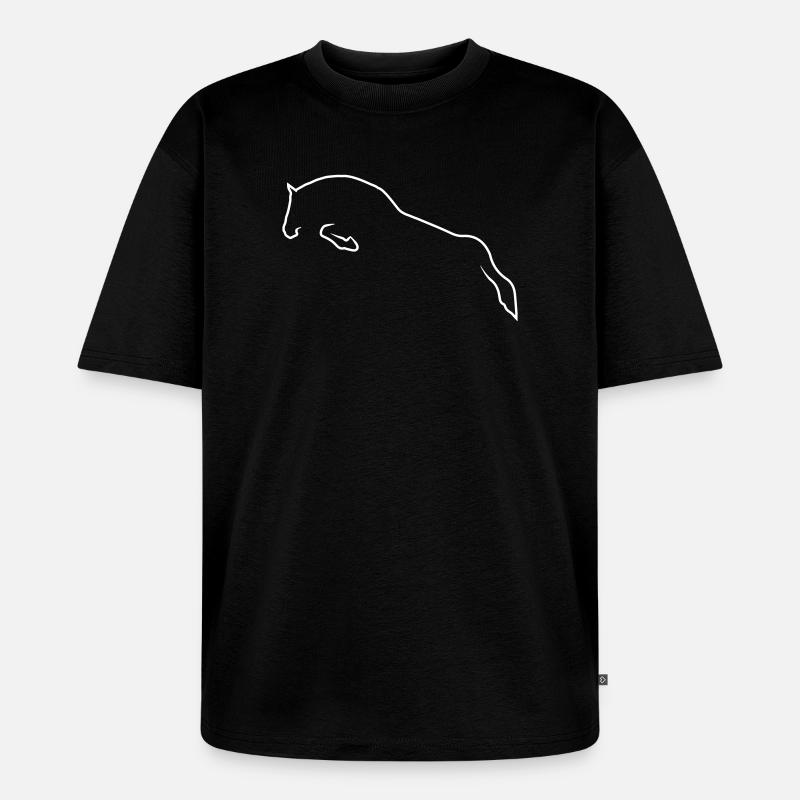 Springpferd - Unisex Premium Oversized Bio T-Shirt - Schwarz