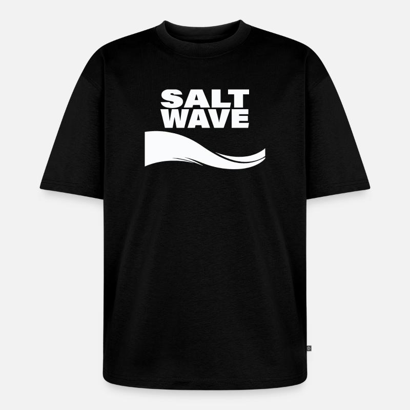 SALT WAVE - Unisex Premium Oversized Bio T-Shirt - Schwarz