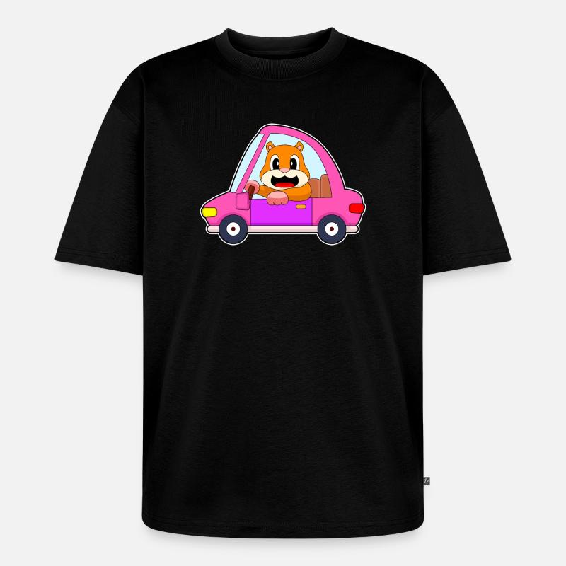 Hamster Auto - Unisex Premium Oversized Bio T-Shirt - Schwarz
