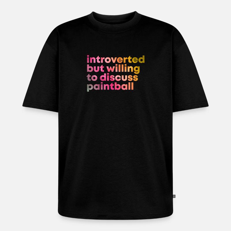 Paintball - Unisex Premium Oversized Bio T-Shirt - Schwarz