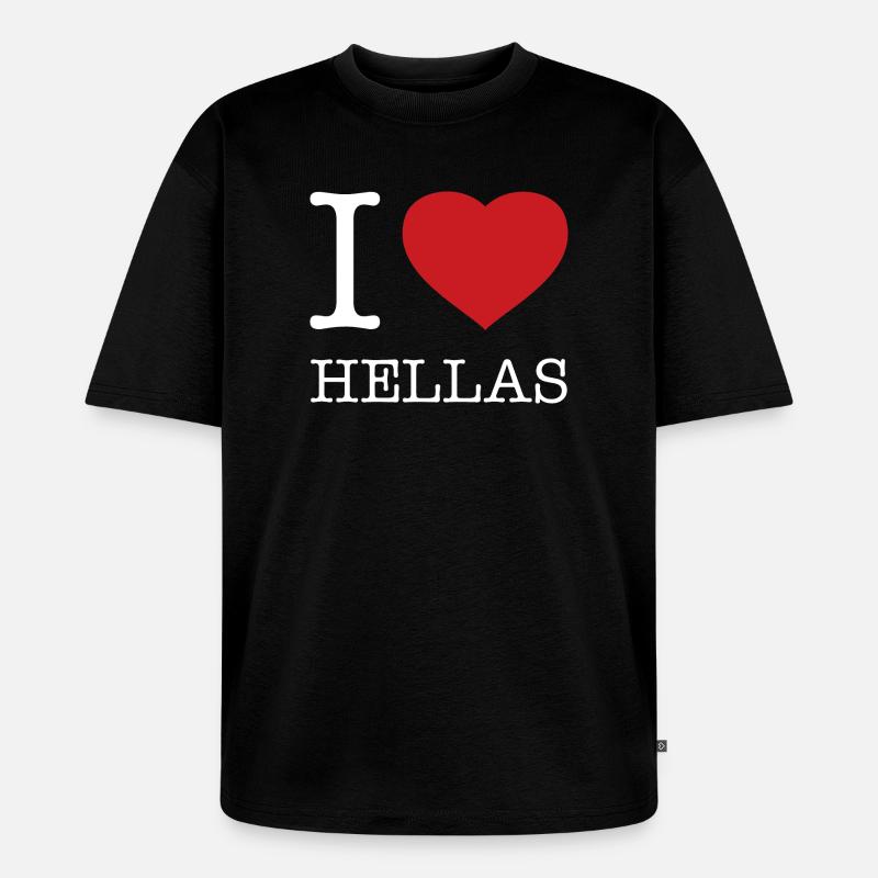 J’ADORE HELLAS Grèce - T-shirt Premium bio oversize Unisexe - noir