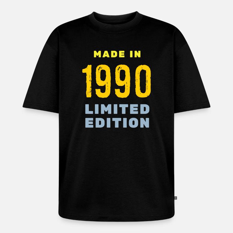 1990 - Unisex Premium Oversized Bio T-Shirt - Schwarz