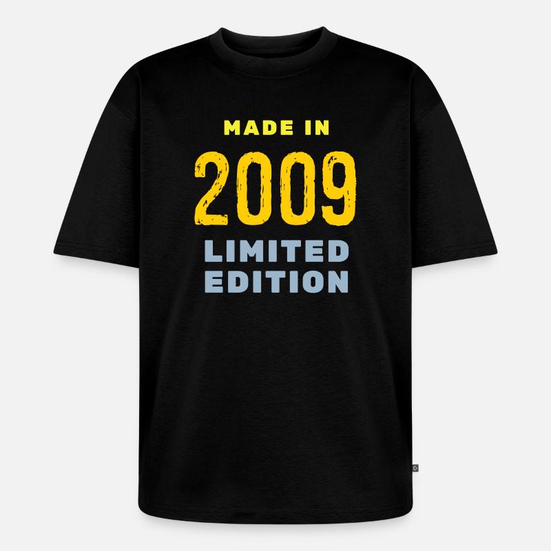 2009 - Unisex Premium Oversized Bio T-Shirt - Schwarz
