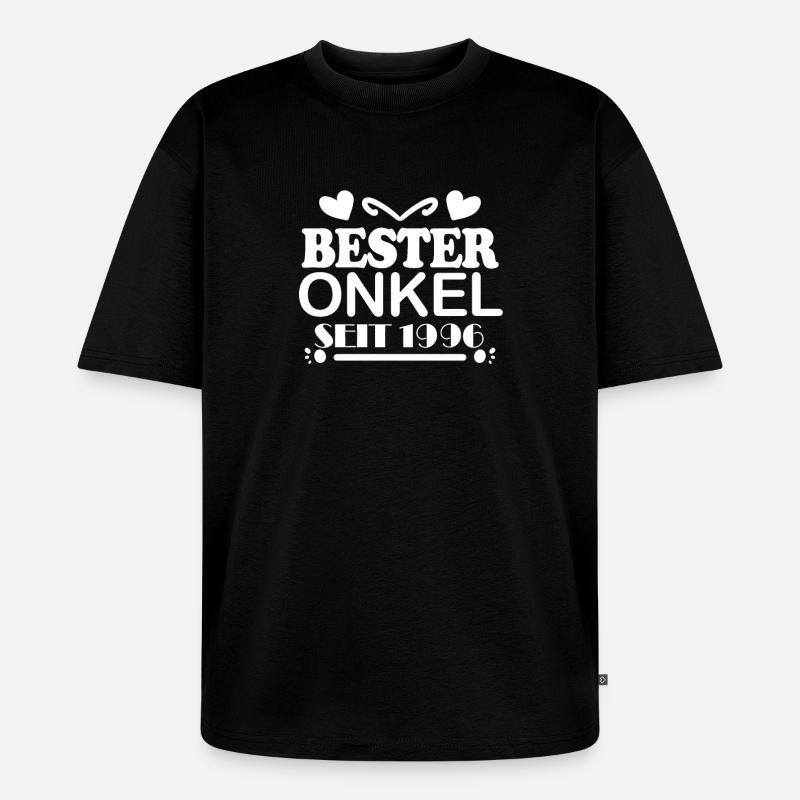 Bester Onkel seit 1996 - Unisex Premium Oversized Bio T-Shirt - Schwarz