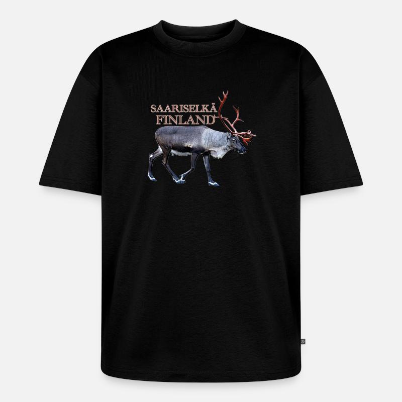 Saariselka - Unisex Premium Oversized Bio T-Shirt - Schwarz