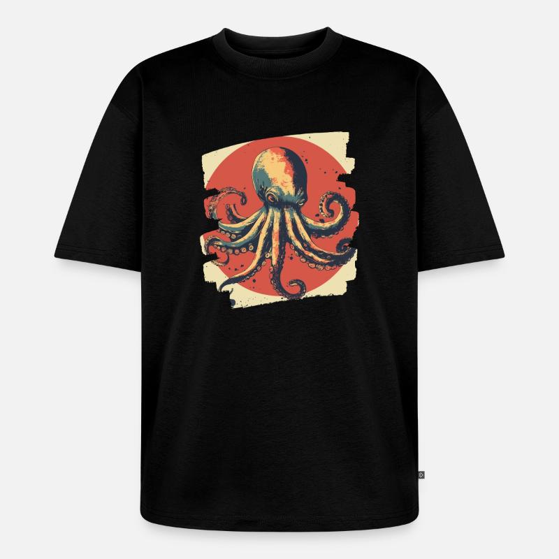 Pieuvre Pieuvre - T-shirt Premium bio oversize Unisexe - noir